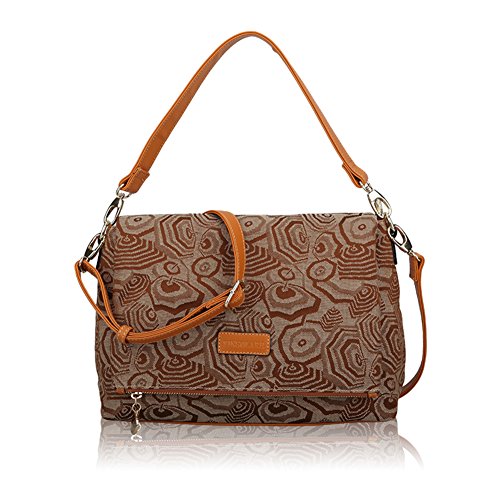 Sac à bandoulière vintage en tissu d'âge mûr pour homme et femme élégant