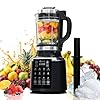 Glass Blenders for Kitchen with Tamper, Blender for Smoothies, Professional Blenders 1500W Motor, 9 Adjustable Speeds, 14 Preset Programs, High-Speed Heating Blender for Nut Milk, Soups, Sauces & More