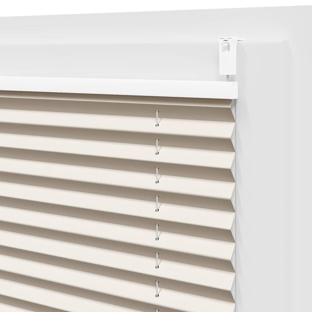 Store Plissé Tamisant en Crêpe 90x200 cm Crème sans Percer