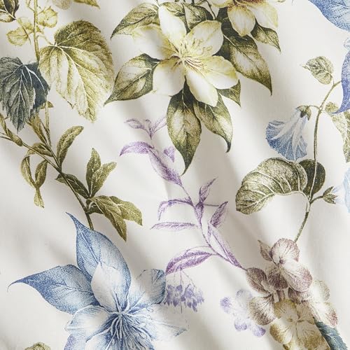 Image of Modern Threads 5-Piece Printed Comforter Set Gabrielle - Lilac, Blue & Cream Floral Bedding with Decorative Pillows & Shams, Soft All Season Bed Set, King
