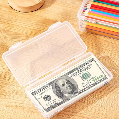 100 piezas porta billetes con 2 cajas plásticas para billetes miniatura 6