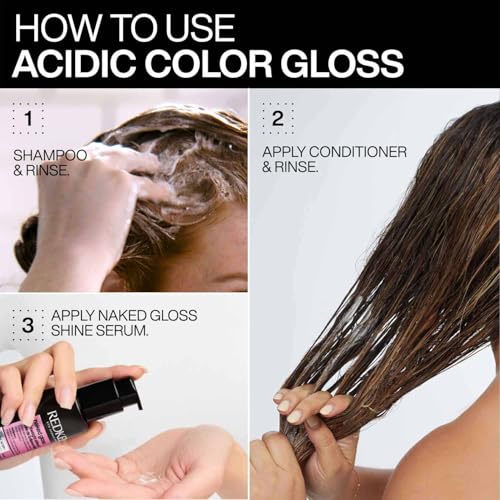 Image of Redken Acidic Color Gloss Conditioner, 300 ml | Professional Conditioner for Color Protection. Seals the cuticle to lock in shine for a smooth, glossy finish.