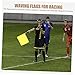 BESPORTBLE 2pcs Hand Signal Flags Referee Supplies Match Conduction Flag for Racing