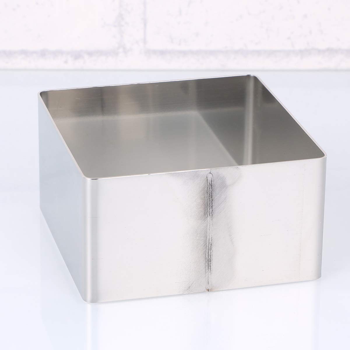 SOIMISS Stainless Steel Square Cake Ring Set 5 Inch Rectangle Pastry Mould for Baking Mousse Cake DIY Cooking Tool - Image 2