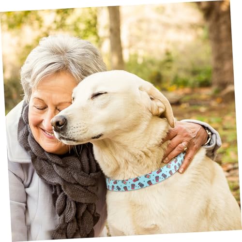 BAZEITFLOW Verstellbares Gepolstertes Hundehalsband Aus Strapazierfähigem Material Mit Schnellverschluss Schnalle Für Outdoor-aktivitäten Und Feste Erhältlich