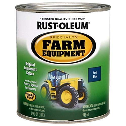 Image of Rust-Oleum 7424502 Specialty Farm Equipment Brush On Paint, Quart, Ford Blue