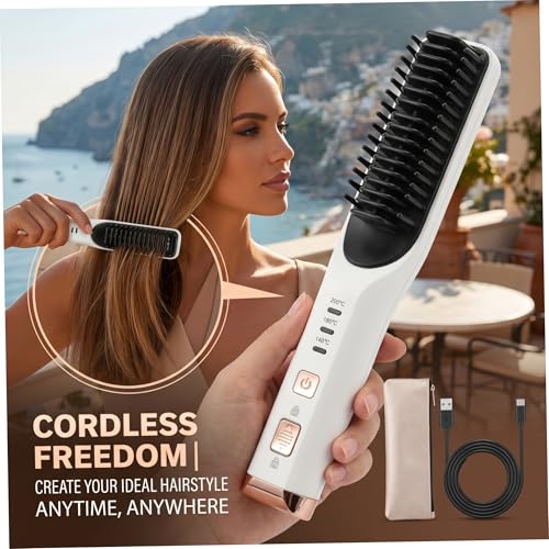 Cepillo caliente para cabello corto ideal para viajes y retoques 3