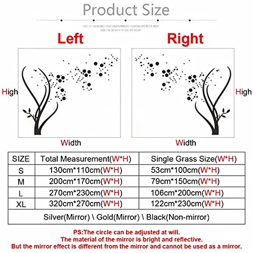 3D Adesivo da Parete Stellato Forma dell'erba DIY