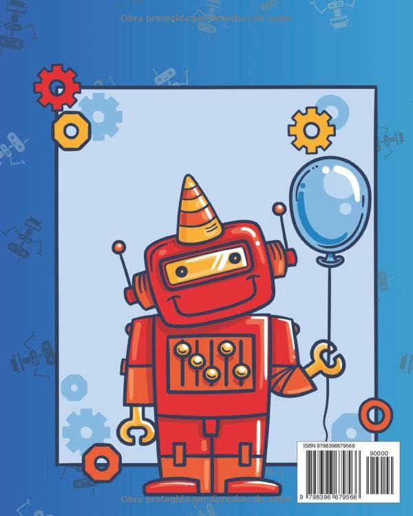 Miniatura 2 de Robots libro para colorear Da vida a emocionantes robots con este libro para colorear para niños de 3 a 8 años (Spanish Edition)