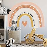 Rainbow Wall Decals Large, Boho Rainbow Wall Decor for Girls Kids Bedroom Classroom Nursery Christmas Birthday Party Wall Decoration Rainbow Girls Wall Stickers (Big Rainbow)