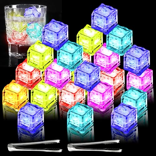 24 Cubos de Hielo LED Reutilizables para Bebidas miniatura 1