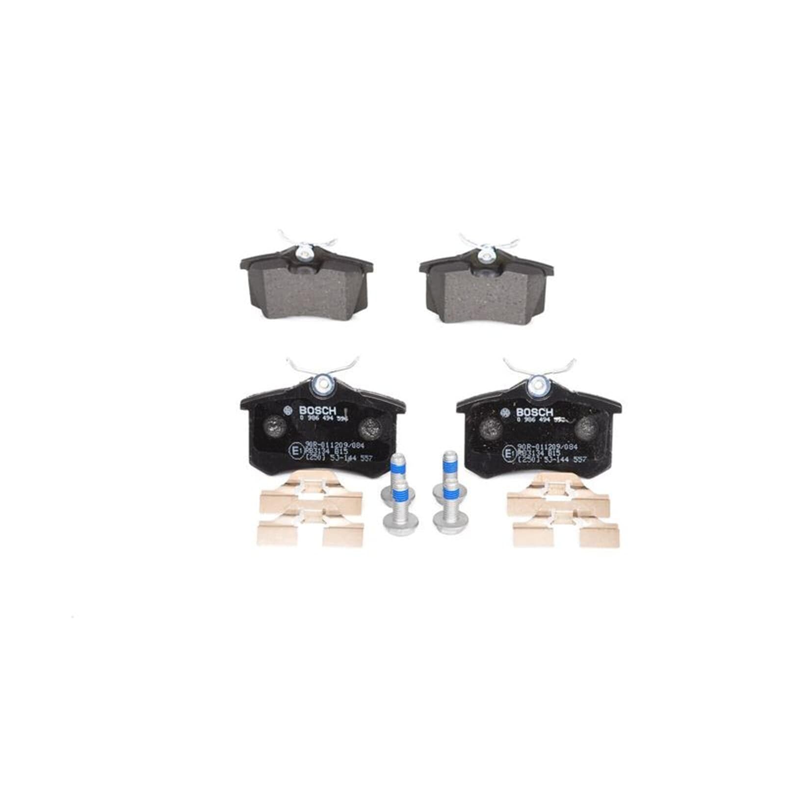 Bremsscheiben 230mm + Beläge hinten | 0986478868 + 0986494621 für Golf 4 Polo 6R 9N Beetle Bora
