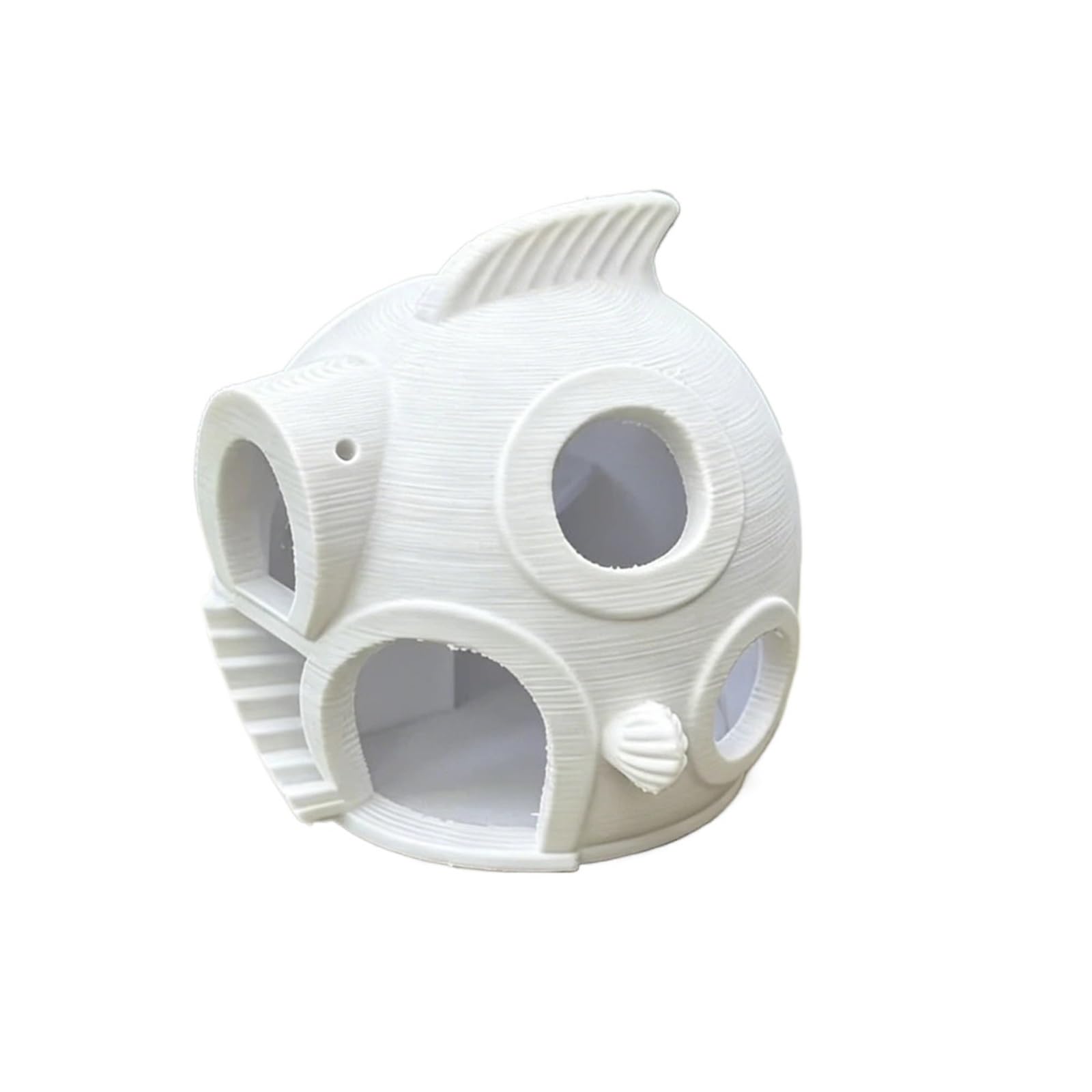 QuxetlRyz Aquarium Tunnel Decoration Fish-Shaped Houses Aquarium Hideout Multi-Hole Caves for Fish & Shrimp Safe Tanks Ornaments Decor Accessories