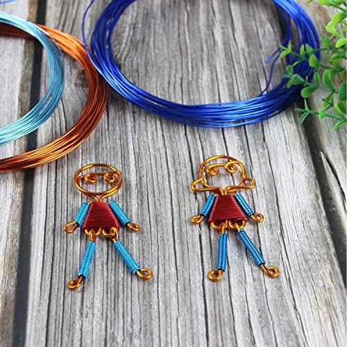 Image of Beadsnfashion 10 Meters Aluminium Craft Wire for Art & Craft, Jewellery Design, Wire Wrapping, Flower Decoration, Floral Arrangement and DIY Handmade Projects (Turquoise, 1.5 MM)
