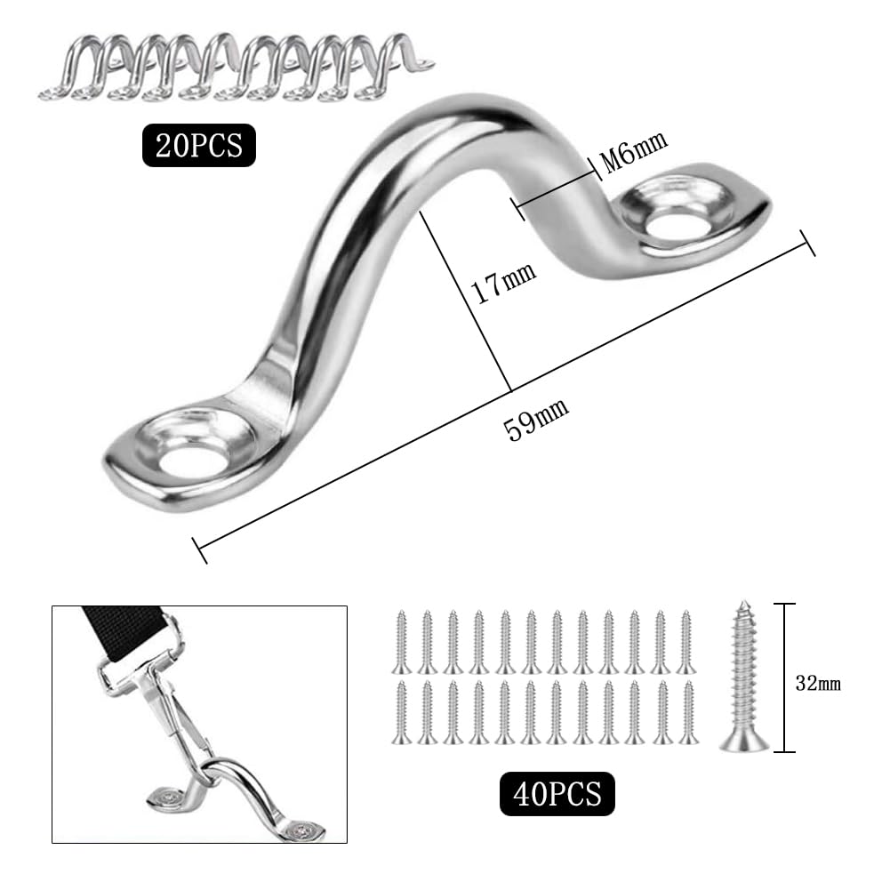 Plaque à œil En Acier Inoxydable, Plaque à Oeillet, 4 Pièces Plaque à