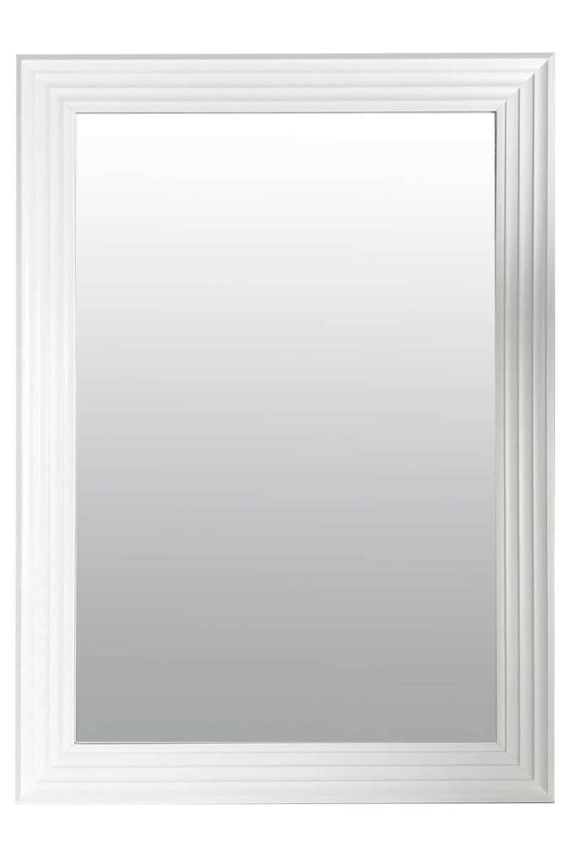 MirrorOutlet Modern White Wall Mirror - Large Size, Rectangular Decorative For Lounge, Dining Room, Bathroom Bedroom, and More - 3ft6X2ft6 1060X756mm (31mm deep), LG515
