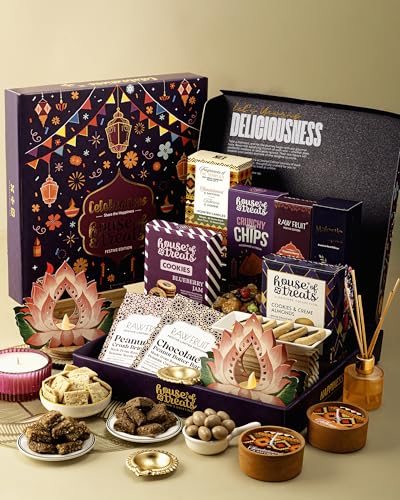 Image of Hyperfoods Diwali Gifts for Family and Friends Gift Hamper Diwali Gifts for Employees Corporate Gifts for Employees Cookies Gift Hamper Chocolate Gift Hampers Gift Hampers Box Corporate Gift