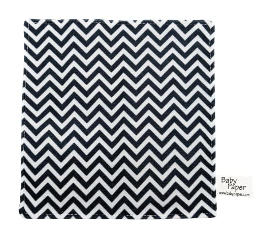 Image of Original Baby Paper - Crinkle Teether and Sensory Toy for Babies and Infants | Black and White Zig Zag | Non-Toxic, Washable | Great for Baby Showers