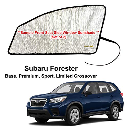 Side Window Front Seat Reflective Sunshade Custom Fit for 2019 2022 2022 Subaru Forester Base, Premium, Sport, Limited Crossover, UV Reflector Sun Protection Accessories (Set of 2)