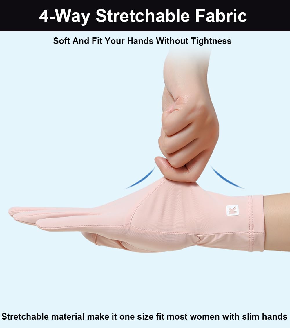 Ultra Thin Full Finger Uv Protection Gloves Women, Breathable Touchscreen Upf Driving Gloves Sun Protection - Image 5