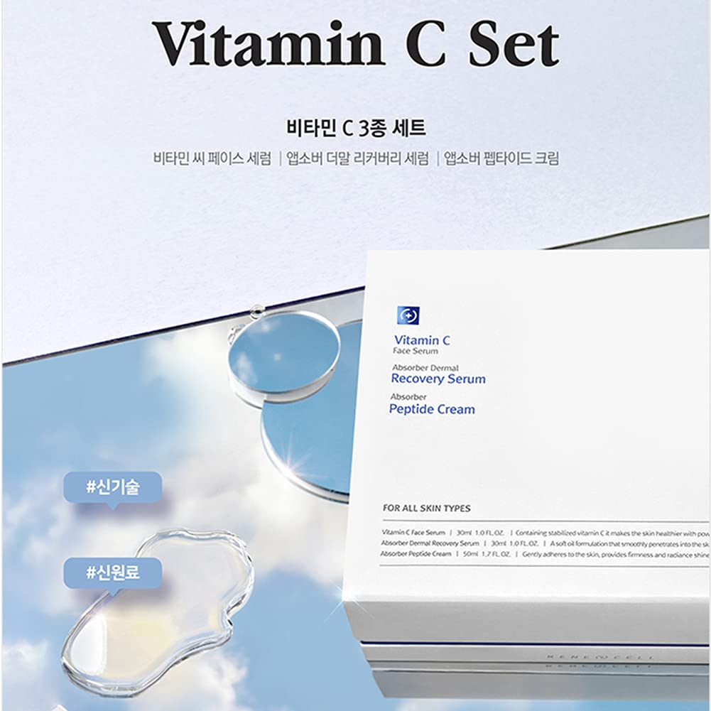 Renecell Rene Cell Vitamin C Serum Recovery Serum Peptide Cream 