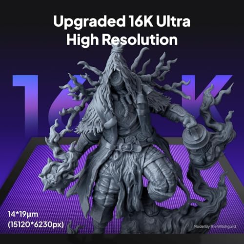 ELEGOO Saturn 4 Ultra 16K Resin 3D Printer, 10 Inch Mono LCD High Resolution Resin Printer, Heated Resin Tank, 150mm/h Fast Printing, Auto-Leveling, Wi-Fi Transfer, Print Size 8.33 x 4.66 x 8.66 Inch