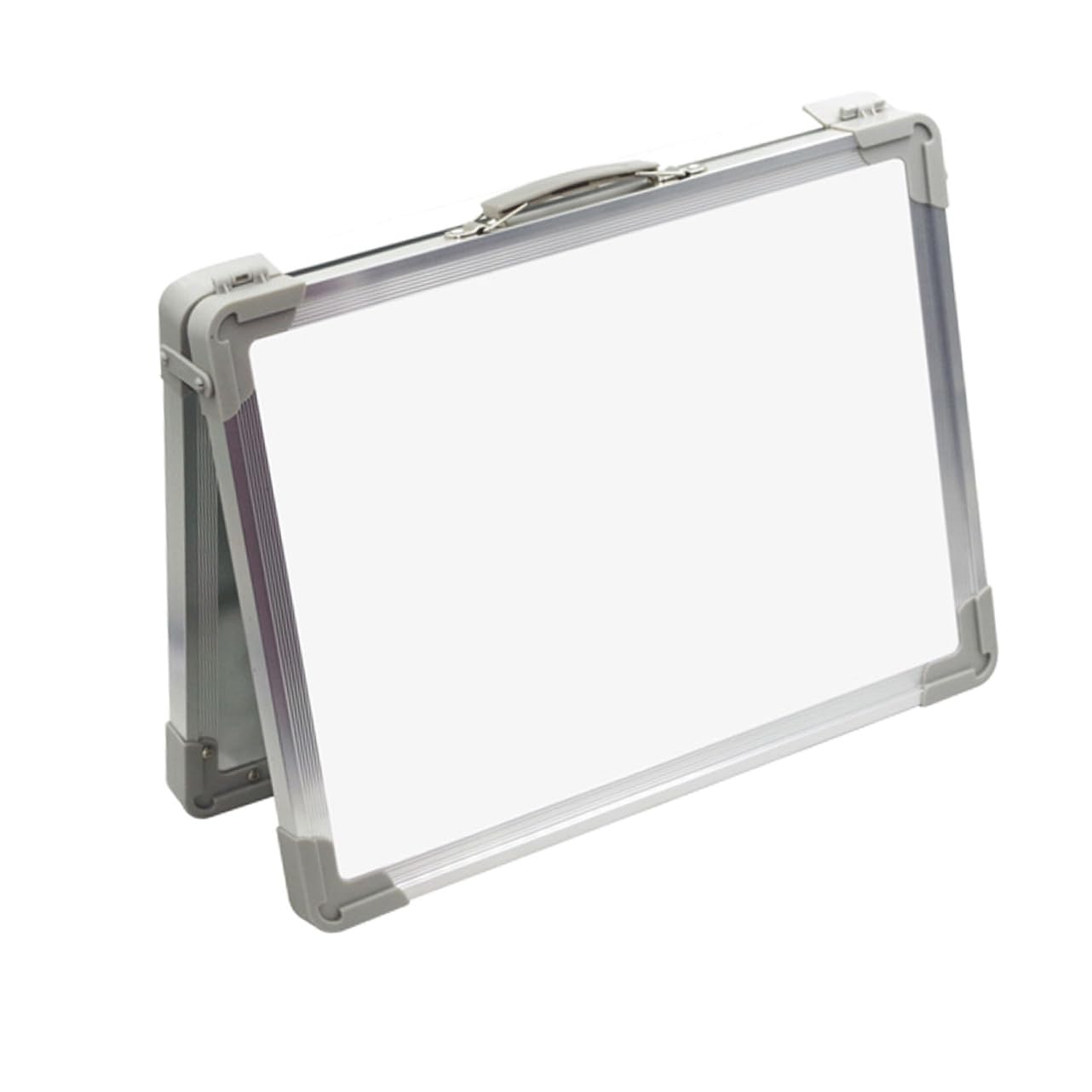 Gatuida Lavagna in Lega di Alluminio e ABS Portatile Bianca Magnetica Doppia Faccia Superficie Liscia Facile da Trasportare e Pieghevole per Casa ed Educazione