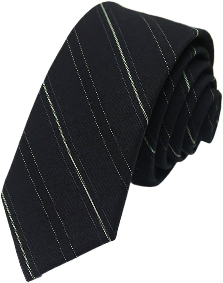 GSDFVIYT カジュアルナローストライプハンドネクタイファッション韓国先染めジャカードダークウールネクタイメンズビジネス(Gra