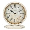 Nikky home vintage table clock large metal white table clock retro non ticking desk clock antique desk clock for bedroom living room for decor  urban country home decor