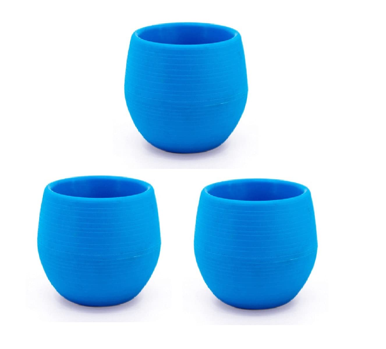 BHOOLU&GOOLU Round Shaped Plastic Pot for Plant/Flower (Color: Blue, 3 pcs Set) (B09HKXFZX3) Amazon Price History, Amazon Price Tracker