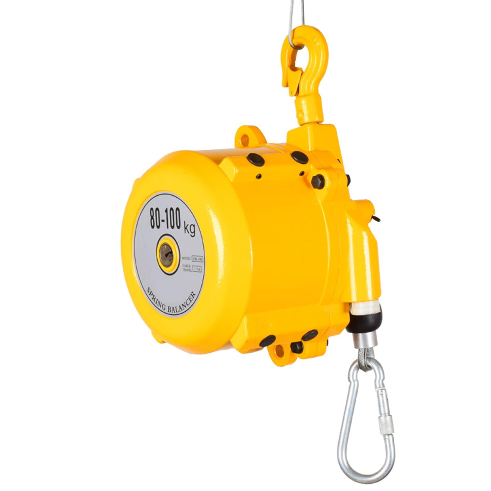 Retractable Spring Balancer, Spring Balancer Retractor Tool, Multiple Load Ranges, 1.5M Wire Rope(80-100kg)