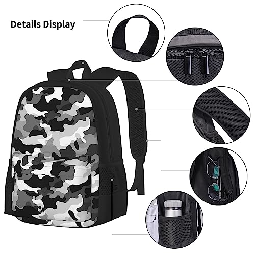 Sac à dos avec compartiment repas et trousse assortie ensemble mixte décontracté - 5