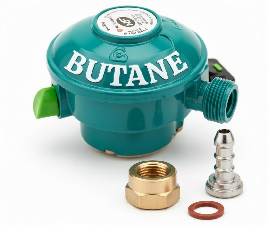 Générique Détendeur Quick-on Butane 28 mbar – Clip Uniquement – Non Compatible Cube/Viséo/Propane – Compatible Twiny (Primagaz), Elfi (Butagaz), Malice & Calypso (Antargaz)