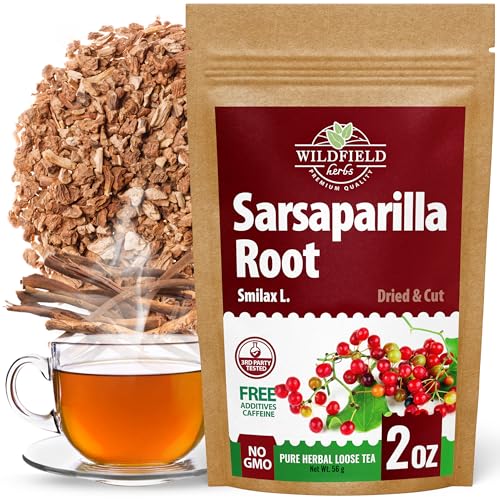 Image of 2 oz. Sarsaparilla Root Herbal Tea (Smilax Glabra) - 56g Sasperella Root Herb Raiz De Zarzaparella