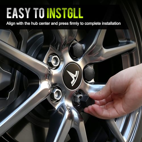 Image of Tesla Model 3 Y S X Wheel Cap Kit 4 Hub Center Cap + 20 Lug Nut Cover (White)