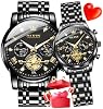 Reloj de Pareja OLEVS Él y Ella Juego de Relojes a Juego para Hombre y Mujer con Diamantes Romántico para San Valentín 2