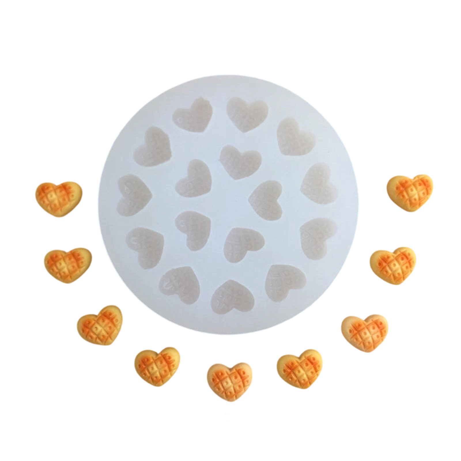 HZBB Silicone Biscuit Molds for Homemades Cookie and Projects Simulated Food Toy Baking Tool Food Grade Elastomer Cast