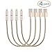 NexGadget 4 PACKS 2-in-1 High Speed USB Charging/Sync Data Cable [10 Inches] Nylon Braided Micro USB Cable Lightning Cable for iPhone 5/5S/6/6 Plus/6S/6S Plus Android Samsung