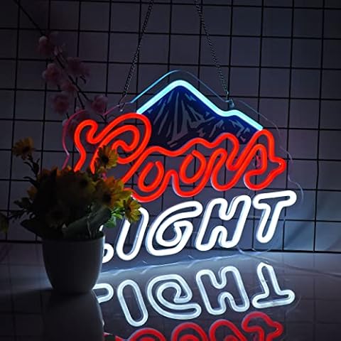 Neon Sign for Wall Décor Crs Light Neon Signs Beer Bar Home Bedroom Man Cave Office Hotel Pub Cafe Neon Light Signs with Dimmable Switch LED for Wall Decor Cover