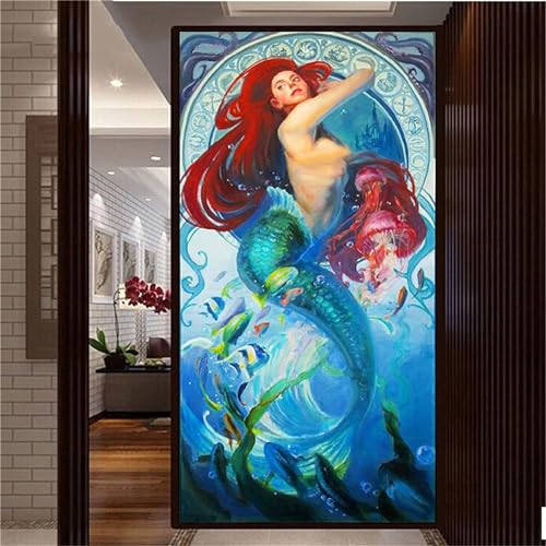 Peinture diamant adulte sirène grand format 80x185cm pour broderie 5D