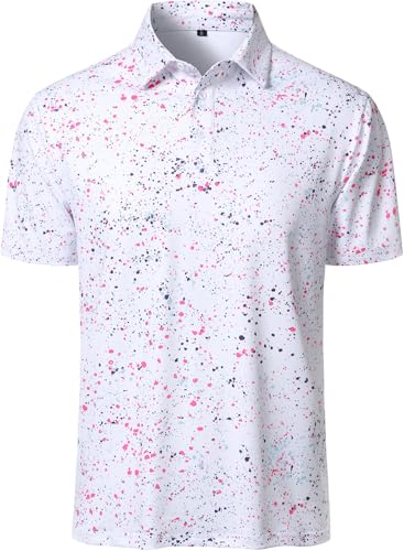 Polo de golf para hombre HOOD CREW de manga corta, verano, tejido que absorbe la humedad y secado rápido, camisa de rendimiento para golf miniatura 2
