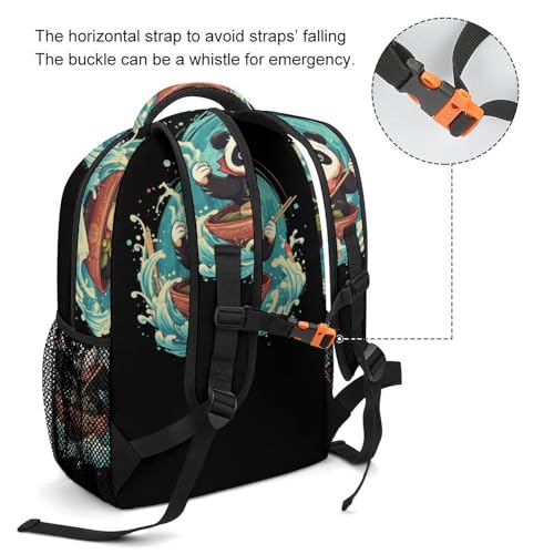 Kawaii Panda Eating Japanese Ramen Backpack Travel Laptop Backpack Carry on Backpack Work Business Backpack for Adult3