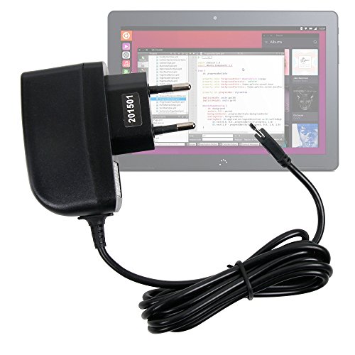 DURAGADGET Cargador (2 Amperios) para la Tablet BQ Aquaris M10 Ubuntu Edition 10.1' | HD | Full HD - con Conexión Micro USB Y Enchufe Europeo De Pared - Certificado por La CE