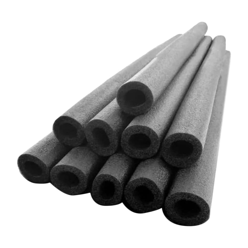 Losueeun 12 Piece Trampoline Post Foam Sleeves Trampoline Padding Replacement Foam Trampoline Protector Sleeves Foam Tubes Black