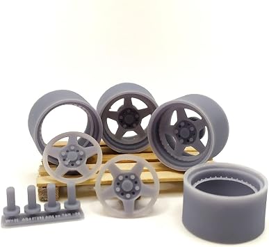 YMPRIM1 1/24 Work Meister CR01 17 بوصة محولات عجلات الراتنج