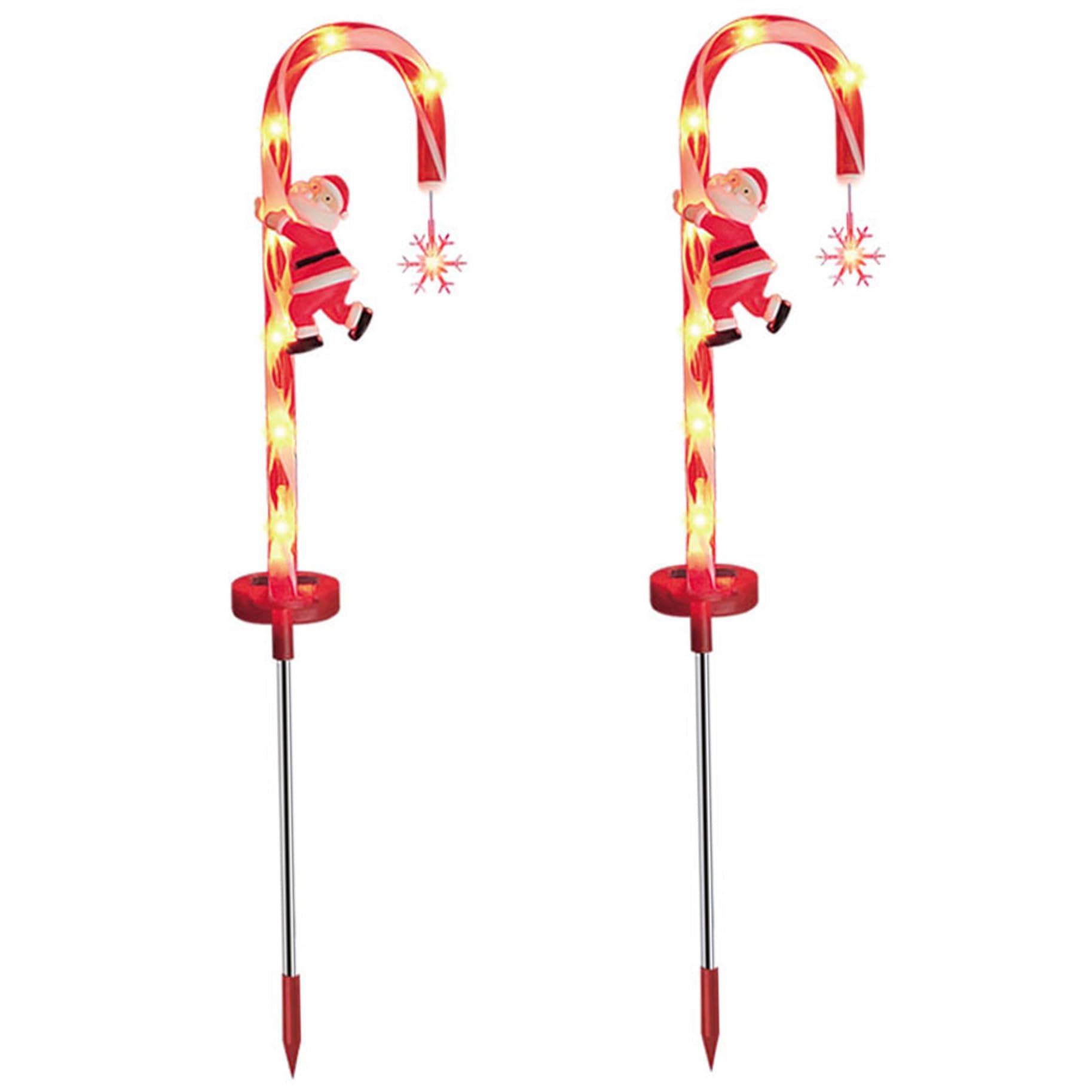Décorations extérieures de Noël solaires pour baliser le patio de lumière