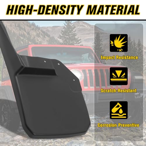 Image of Front Rear Mud Flaps Splash Guards for Jeep Wrangler JK JKU 2007-2018