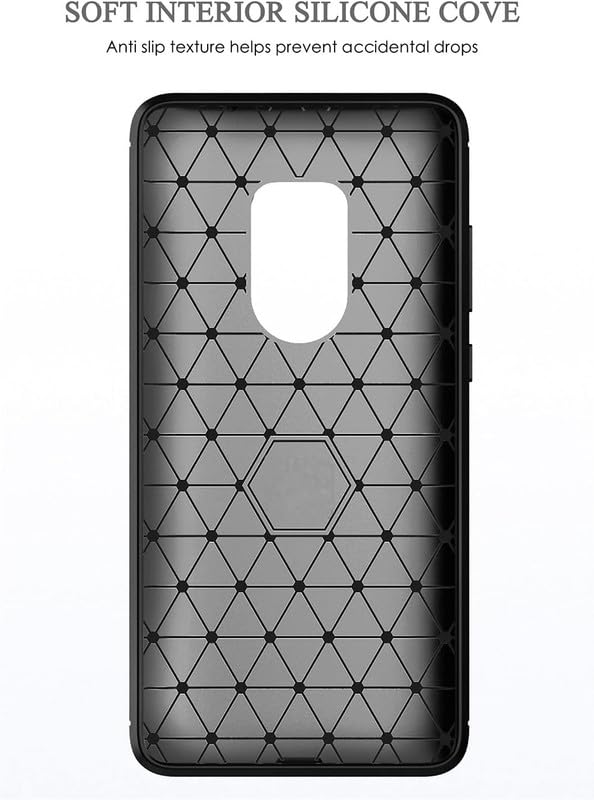 Image of NPRC Hybrid Ultra Slim Protective Case TPU Non-Slip Carbon Fiber Texture Shockproof Case Cover for Redmi 13c 4G - Black