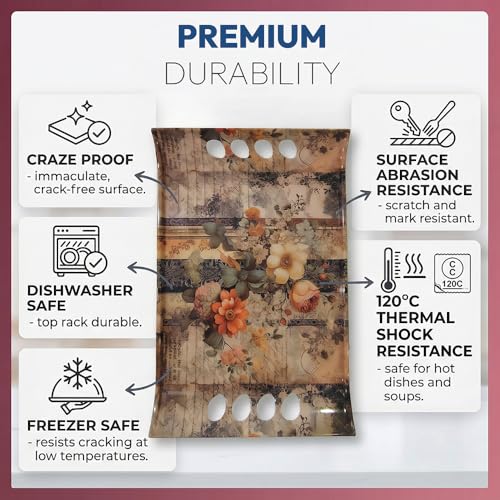 Image of U.P.C Tray Set for Serving /Serving Tray Set of 3 / Premium Printed Tray for Serving /Multi-Use Nashta Plate (Small, Medium & Large)