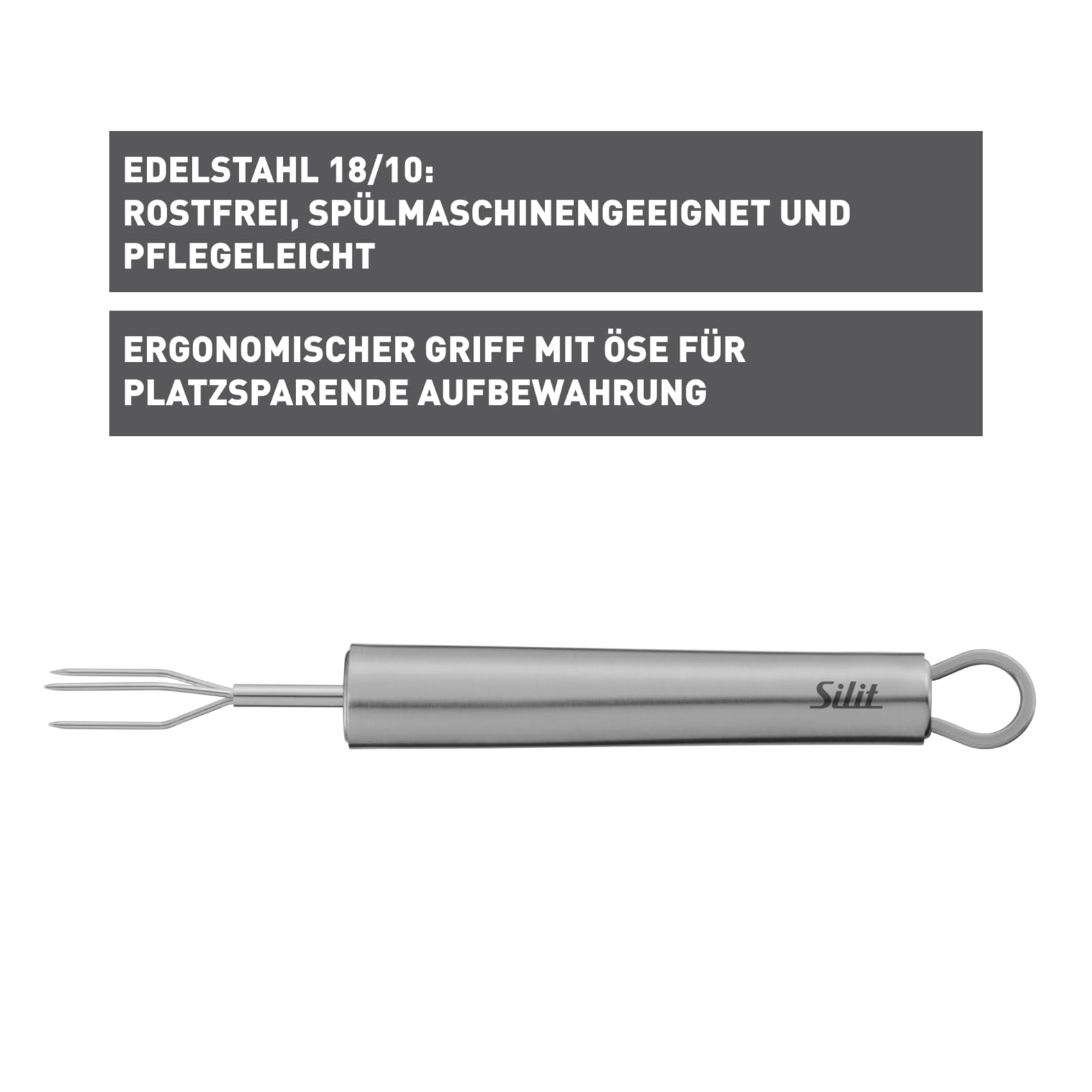 4x Pellkartoffelgabel Edelstahl 18,3cm - Für Mais, Kartoffeln & Grill